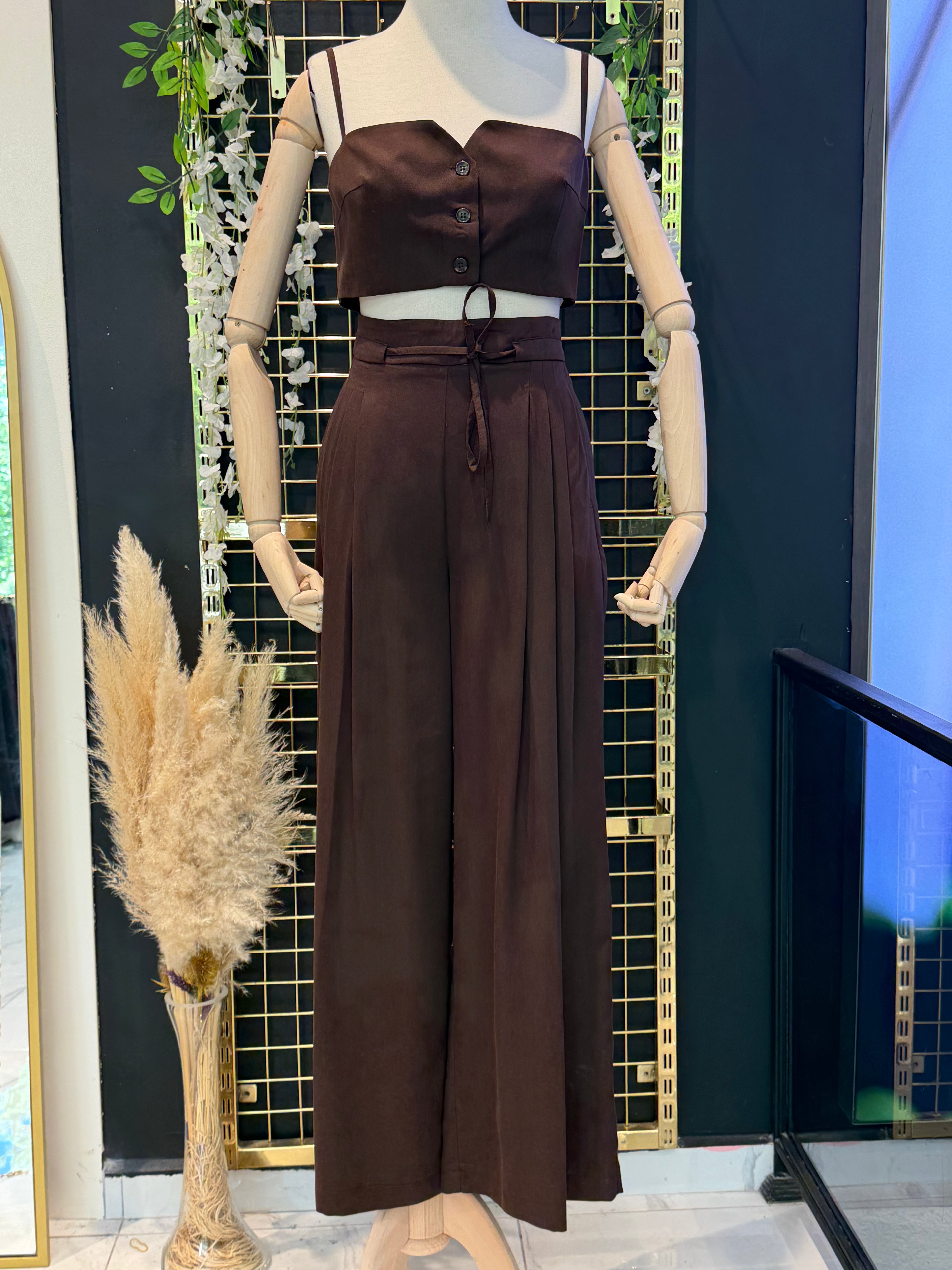 İkili Croplu Takım – Pantolon & Crop