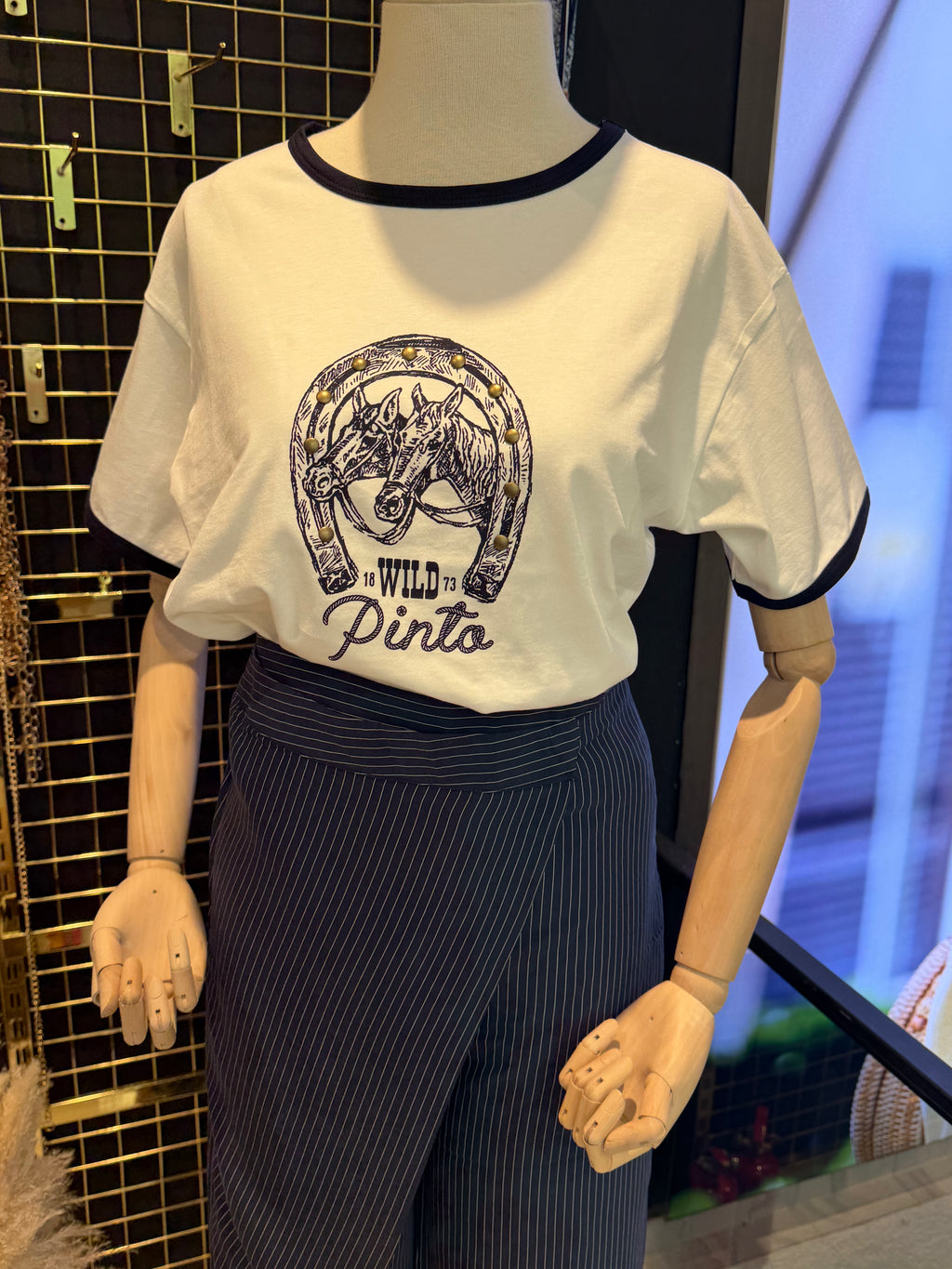 Yanemer Detaylı Çizgili Pantalon