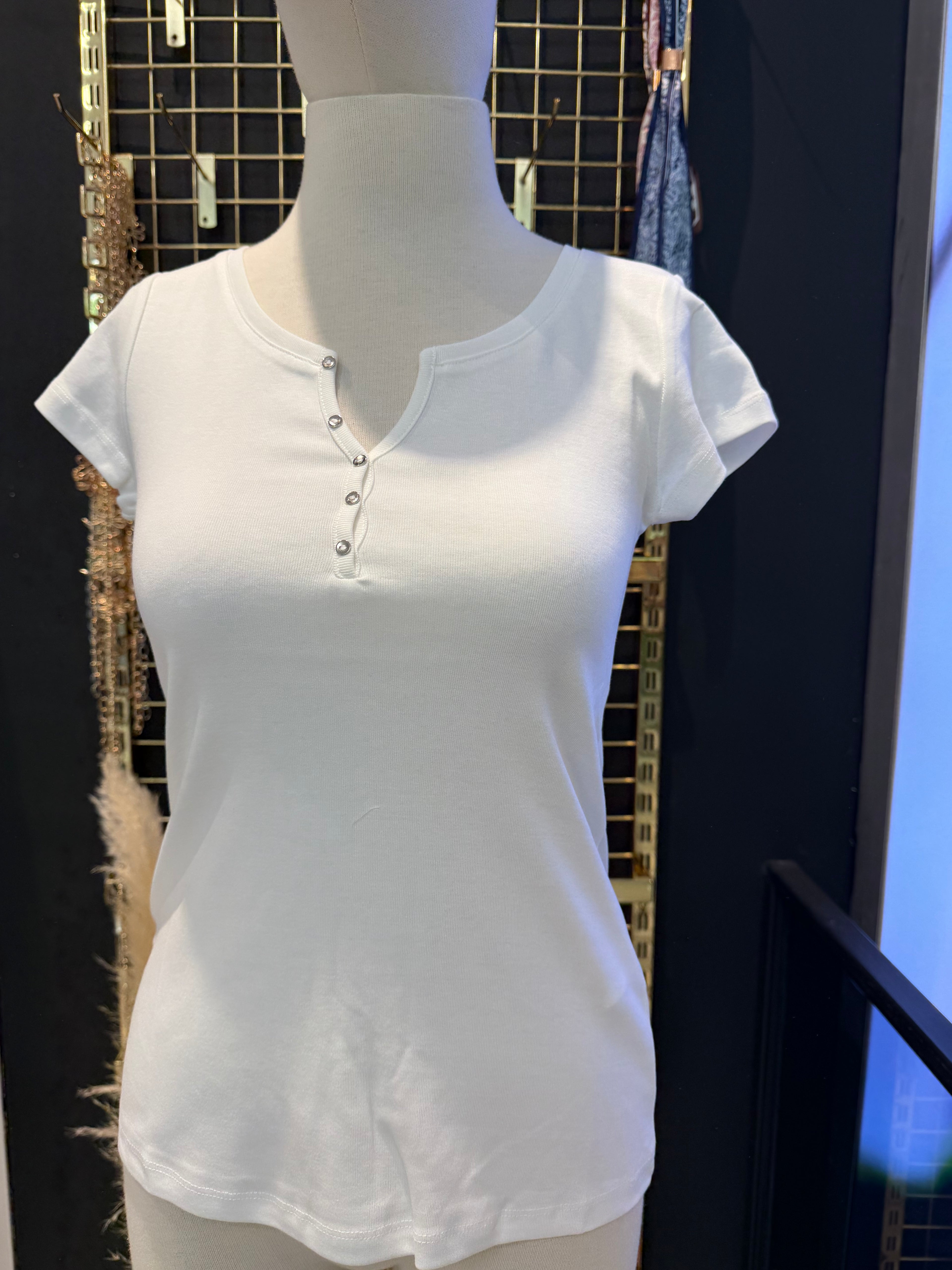 Dilvin Body Düğme Detaylı Pamuklu