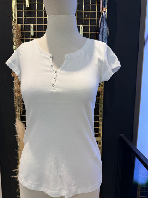 Dilvin Body Düğme Detaylı Pamuklu